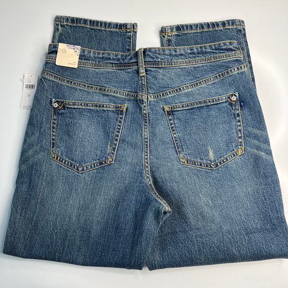 Anthropologie NWT Pilcro The Borrowed Denim Blue Jeans Distressed Grunge Size 29 - Picture 10 of 16